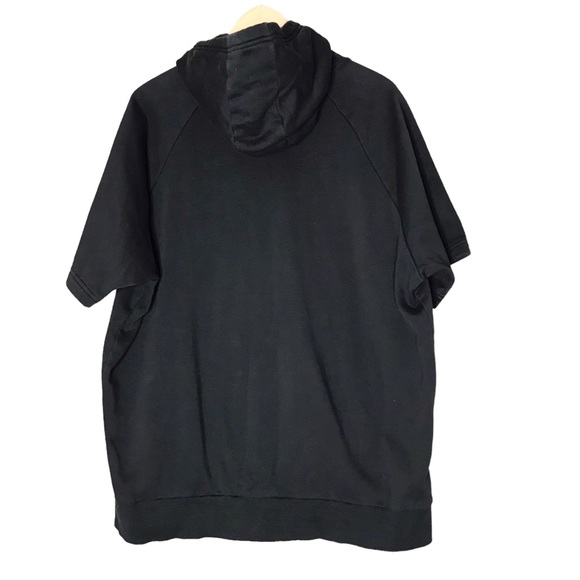 Under Armour Rival Fleece Short Sleeve Hoodie Pullover Sweatshirt Black Men's XL - Picture 7 of 9